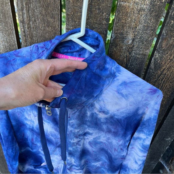 Juicy Couture Sport Wm’s Nirvana Blues Studio Zip Tie Dye Track Jacket Sz M - Picture 6 of 14